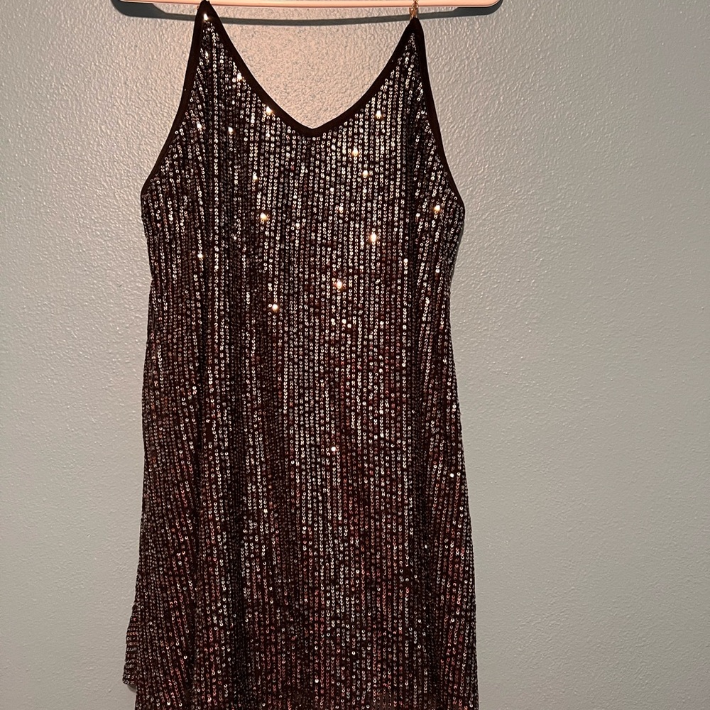 Elegant Black Sequin Backless Dress